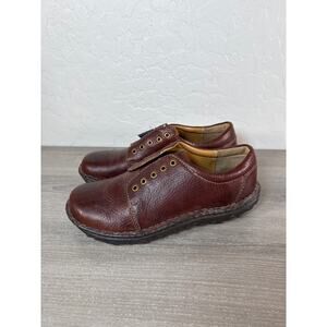 New! Cabelas Shoes Womens 6.5 M Oxford Brown Leather Lace Up‎ Round Toe Casual